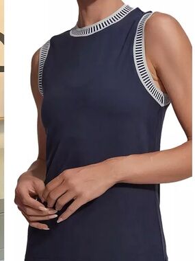 Varley Navy Tank with White Trim size M